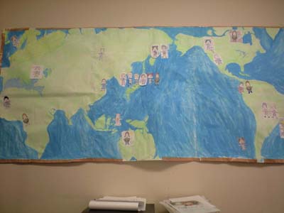子どもたちが作った世界地図